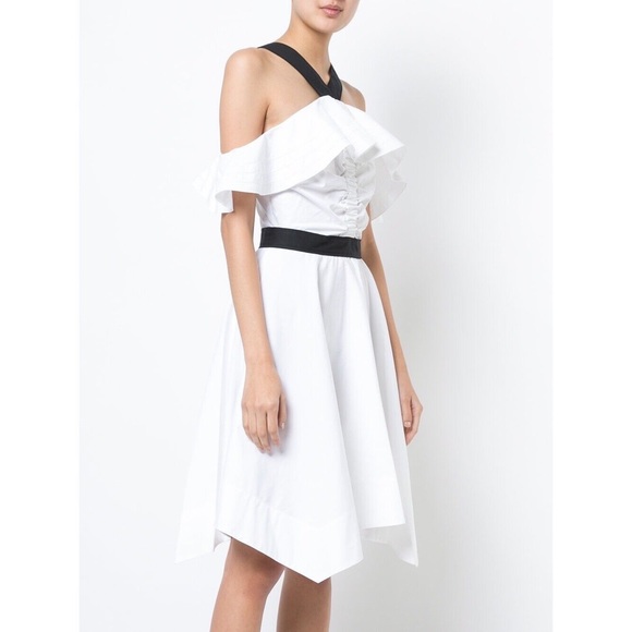 Off The Shoulder Halter Dress
White Ruffle Off Shoulder Dress by Derek Lam - Picture 7 of 16